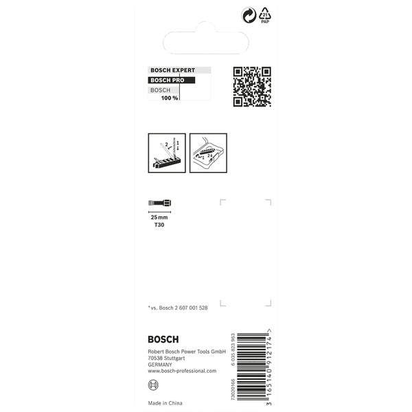 Bosch Expert Bit T30 mit 25 Millimeter Länge