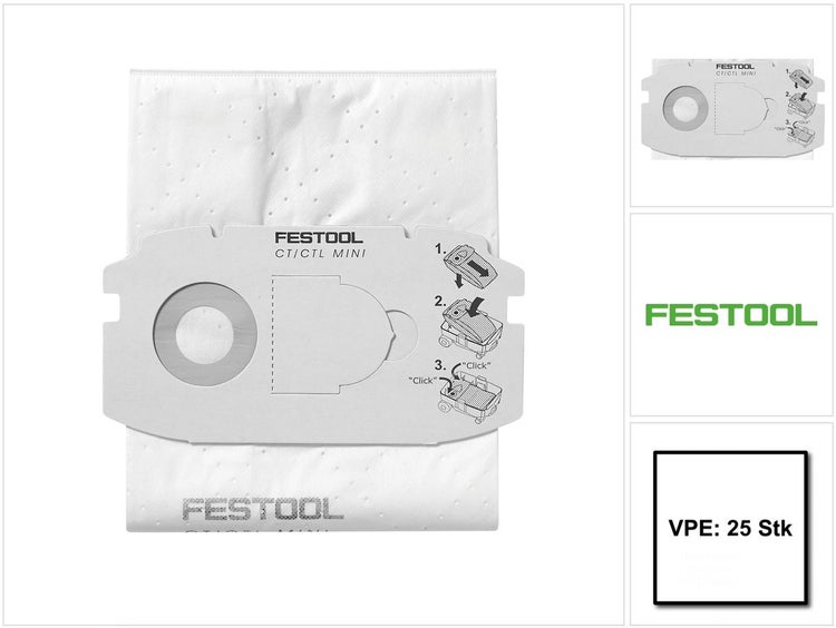 Festool SC-FIS-CT MIDI/25 Filtersack CLEANTEC - 25 Stück ( 5x 498411 )