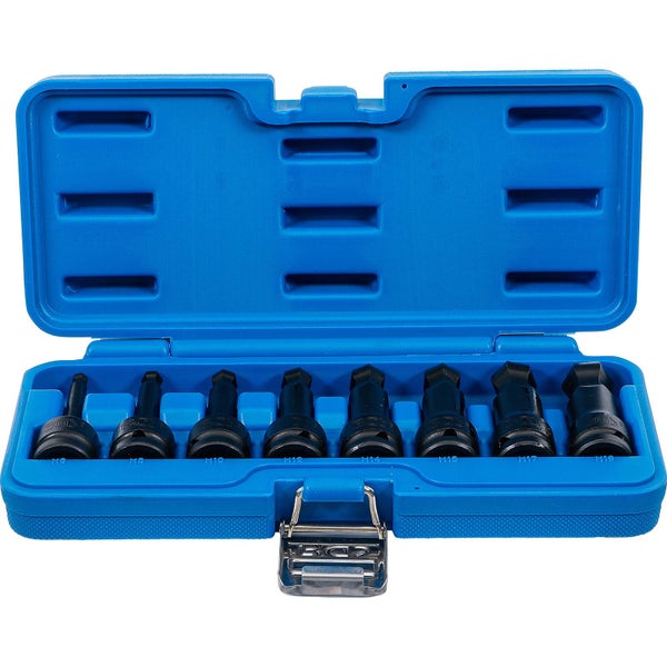BGS Kraft-Bit-Einsatz-Satz Länge 75 mm Antrieb Innenvierkant 12,5 mm (1/2) Innensechskant mit Kugelkopf 6 - 19 mm 8tlg. - 5488