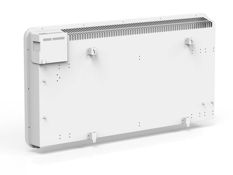 Rückansicht einer Heizplatte mit Montagehalterungen