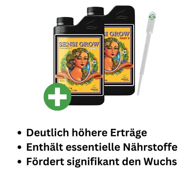 Advanced Nutrients Sensi Grow A&B 5 Liter – pH Perfect Hochwertiger Wuchsdünger, Für Gesunde & Kräftige Pflanzen, Einfache Anwendung & Optimale Nährstoffversorgung während der Wachstumsphase