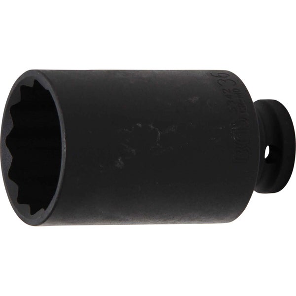 BGS Kraft-Steckschlüssel-Einsatz Zwölfkant Antrieb Innenvierkant 12,5 mm (1/2) SW 36 mm - 5342