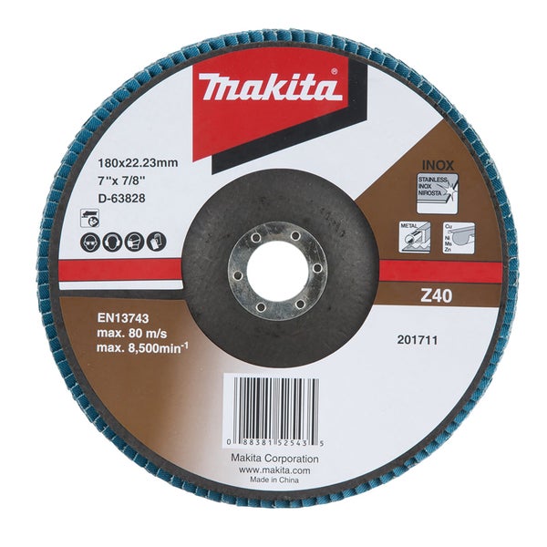 Makita Schleifmopteller, 180x22.23 Millimeter, Z40