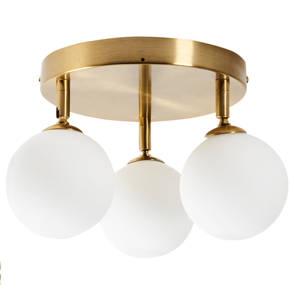 Deckenlampe MAVILLA Glas Messing