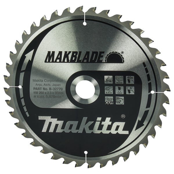 Makita MAKBLADE Sägeblatt 260x30x40Z - B-32770