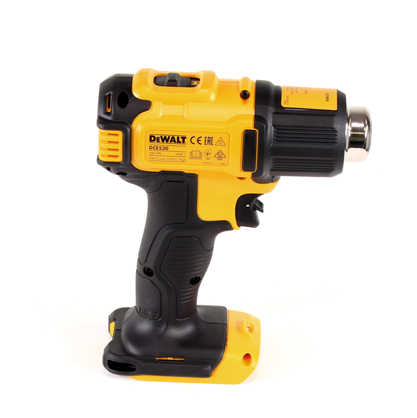 DeWalt Akkumulator-Heißluftpistole DCE530 18 Volt ohne Akkumulator mit DeWalt Logo