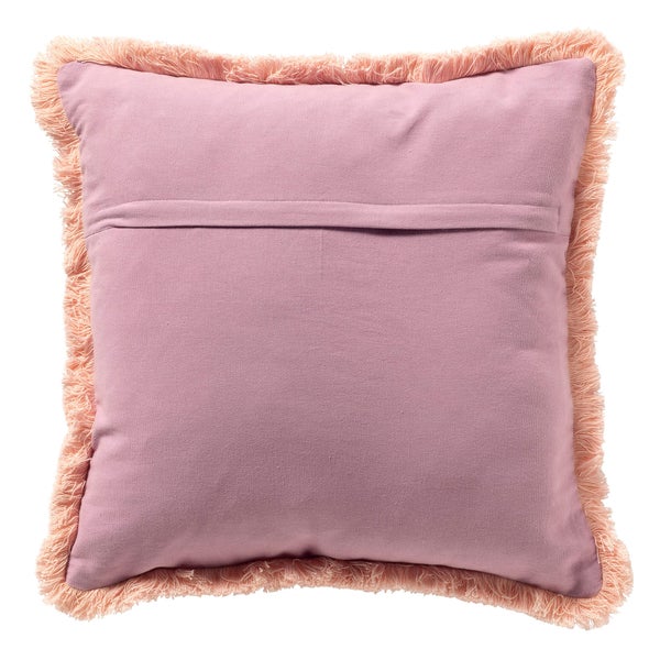 Quadratisches Kissen mit Fransen