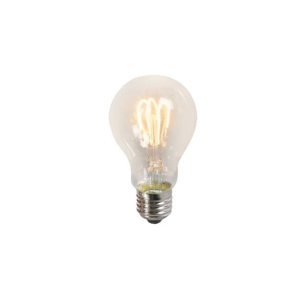 LED-Filament-Leuchtmittel in Standardform mit klarem Glas und E27-Sockel.