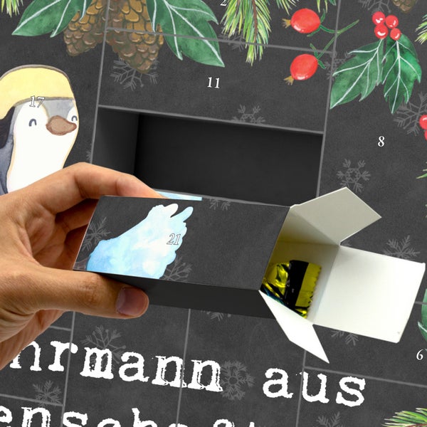 Mr. & Mrs. Panda Befüllbarer Adventskalender Feuerwehrmann Leidenschaft - Schwarz