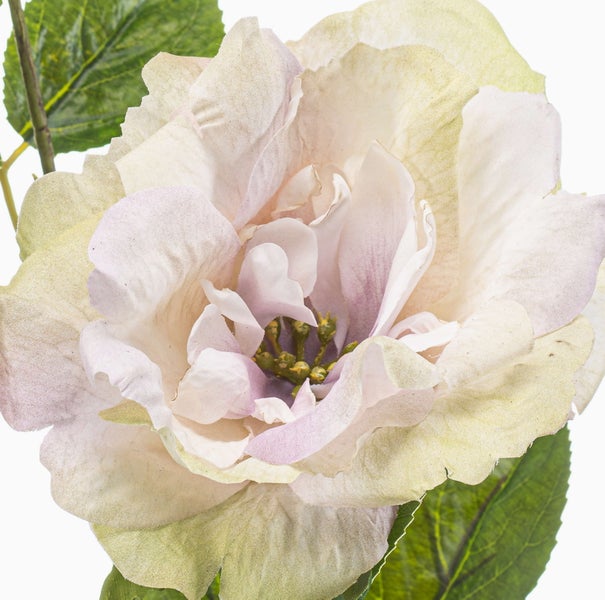 Künstlicher Pflanzenstiel mit gezackten Blättern.