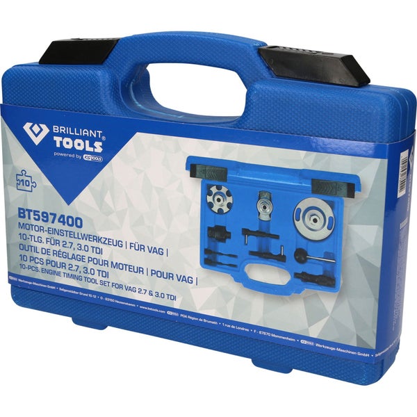 Brilliant Tools Motor Einstellwerkzeug im Werkzeugkoffer für VAG 2.7 und 3.0 TDI