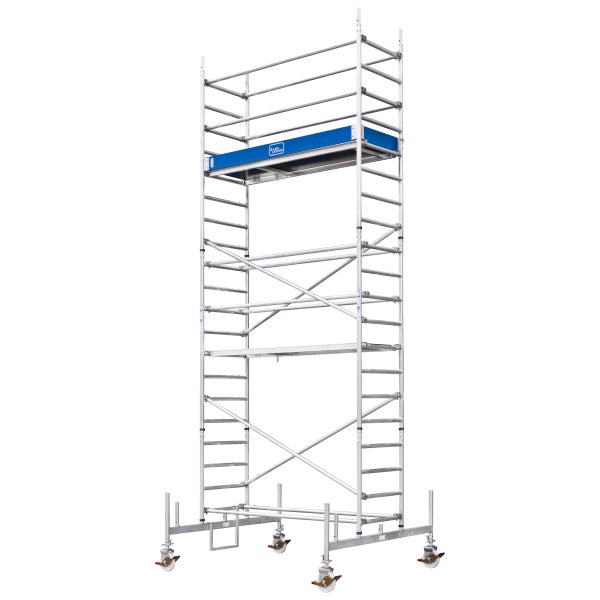 Iller Fahrgerüst mit Fahrbalken 2,20x0,75m und 200mm Rollen spindelbar 6,55m AH