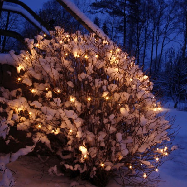 Verpackung einer System Expo Lichterkette mit 100 Lichtern und 10 Metern Länge für den Start