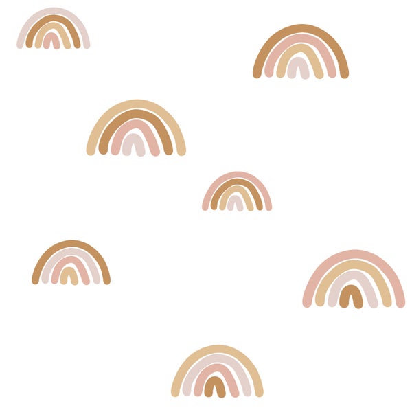 Muster mit stilisierten Regenbogen