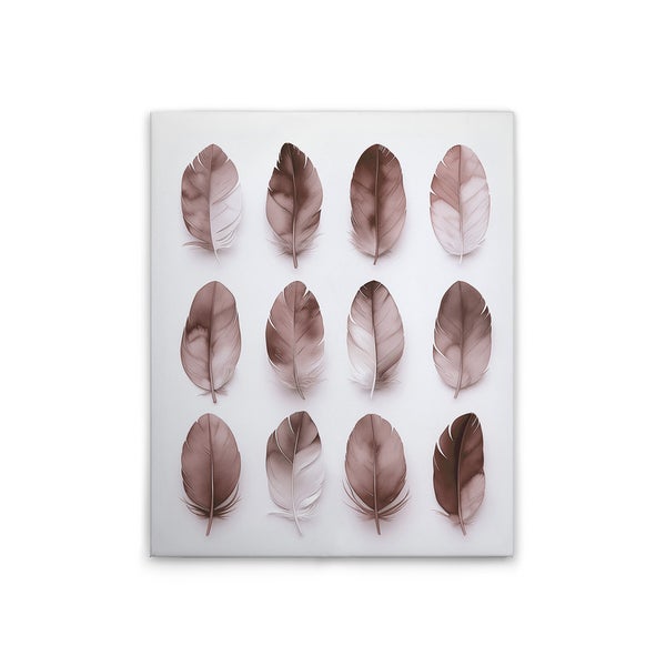 Quadratisches Wandbild mit Federmuster