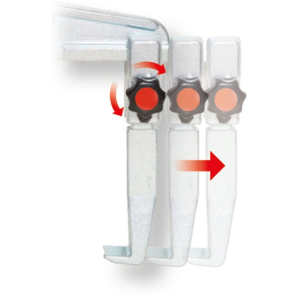 Technische Zeichnung eines Abziehers mit Bemaßung