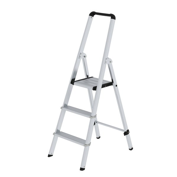 Aluminium Haushaltsleiter mit drei Stufen und Haltebügel