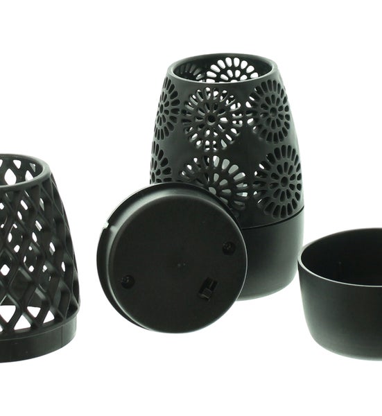 Dekorative Duftlampe aus Kunststoff mit verschiedenen Aufsätzen