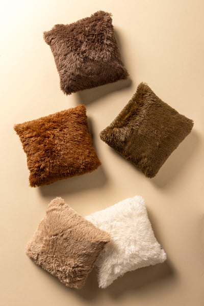 Kissenhülle Fluffy - Braun 45x45 cm