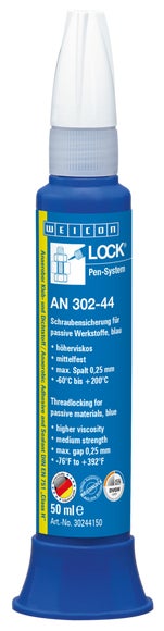 WEICONLOCK® AN 302-44 Schraubensicherung | für passive Werkstoffe, mittelfest | 50 ml | blau