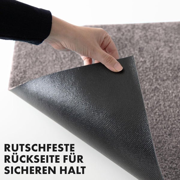 FLOORDIREKT Fußmatte Domenico - stilvolle & praktische Schmutzfangmatte - Beige-Grau - 50 x 80 cm