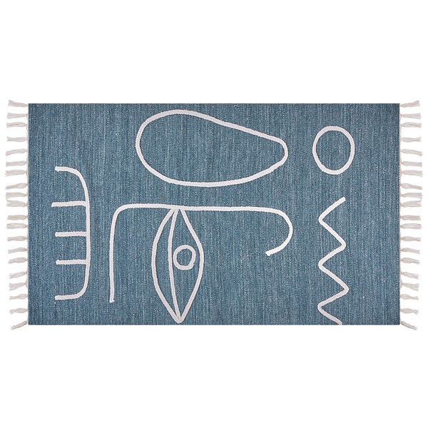 Outdoorteppich YAVU Blau 80 x 150 cm