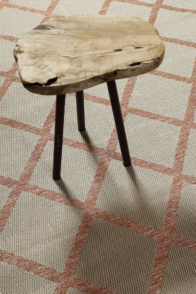 Outdoor Teppich Beige Rot Bergamo Homie Living 133x200 cm