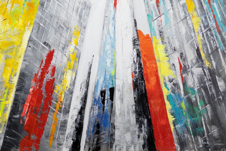 Handgemaltes Gemälde Acrylfarbe 120x80cm Grau