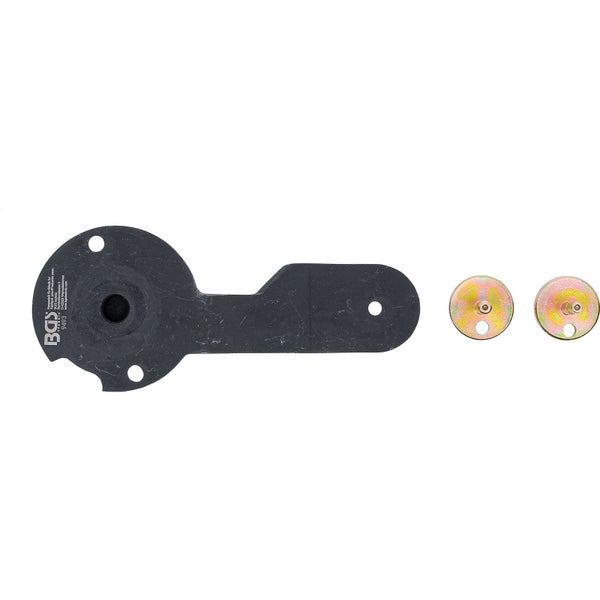 BGS technic Logo mit Nockenwellenfixierwerkzeug und Befestigungsschrauben