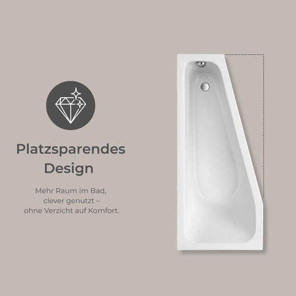 Platzsparende Badewanne für kleine Badezimmer