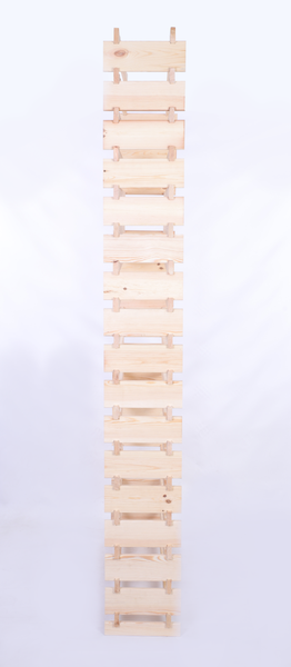 Weinregal VINOTECA FLEX PRO HxBxT 233x103x28cm 170 Flaschen auf 17 Ebenen Massives Kiefernholz Natur unbehandelt