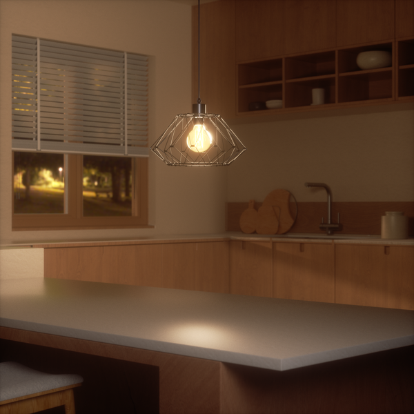 EMKE Retro Pendelleuchte E27, 37x37 cm, Hängelampe mit verformbarem Metallschirm, industrielle Deckenlampe aus Eisen mit 120 cm Kabel, für Esszimmer, Wohnzimmer, Schlafzimmer (ohne Leuchtmittel)