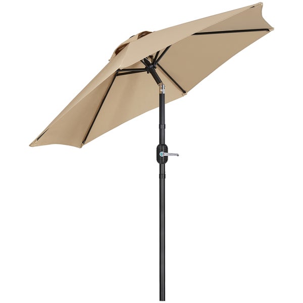 Rechteckiger Sonnenschirm mit schwarzem Gestell