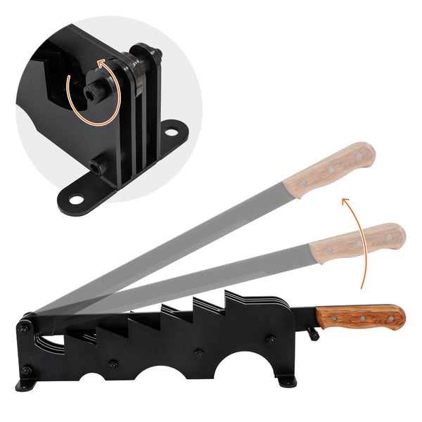 ECD Germany Holzspalter Spanmesser, Brennholzspalter manuell aus stabilem Gusseisen, robuster Kaminholzspalter mit 41cm Klinge, Anzündholz Spalter zur Wandmontage, Kraftspalter für höchste Sicherheit