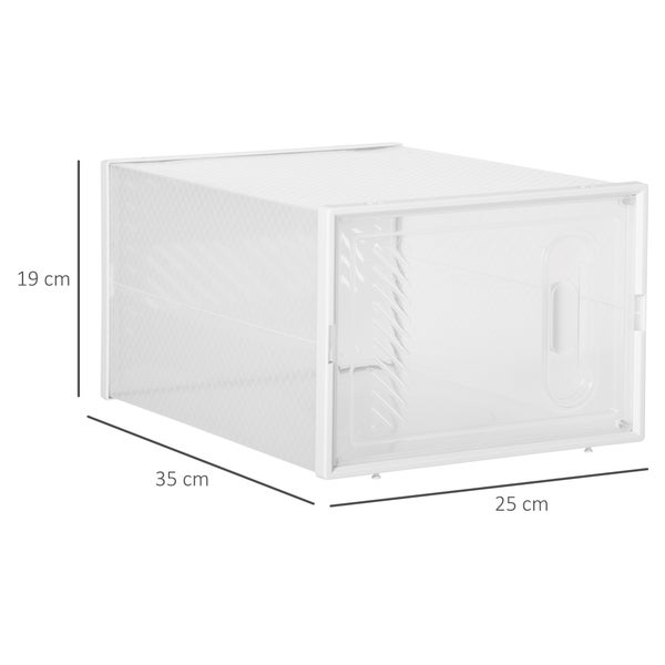HOMCOM Modulares Regalsystem mit 8 Fächern, Steckregal, 25 cm x 35 cm x 19 cm, Transparent