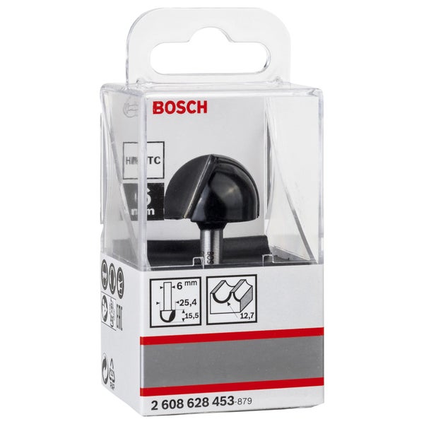 Bosch Hohlkehlfräser + Zapfen 6 x 25,4 x 49 - 2608628453