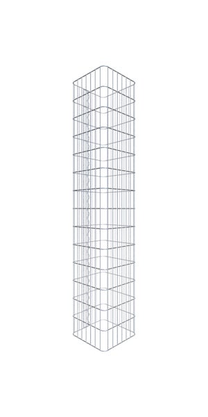 Gabionensäule 37 x 37 cm, MW 5 x 10 cm eckig - Höhe: 1,40 m