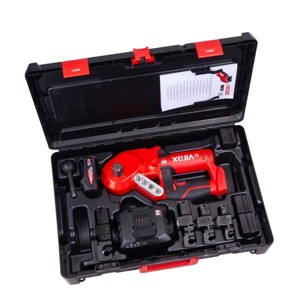 Virax Pressmaschine mit Akku, Ladegerät und Zubehör