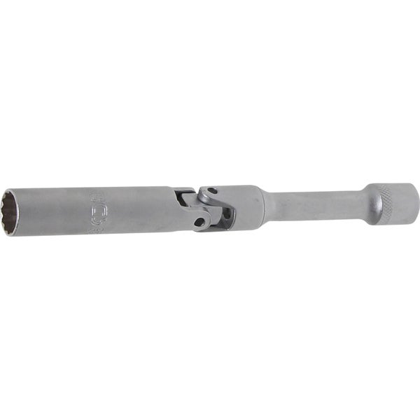 BGS Zündkerzen-Gelenkeinsatz Zwölfkant extra lang Antrieb Innenvierkant 10 mm (3/8) SW 14 mm - 2987