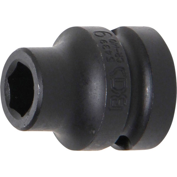 BGS Kraft-Steckschlüssel-Einsatz Sechskant Antrieb Innenvierkant 12,5 (1/2) SW 9 mm - 5439