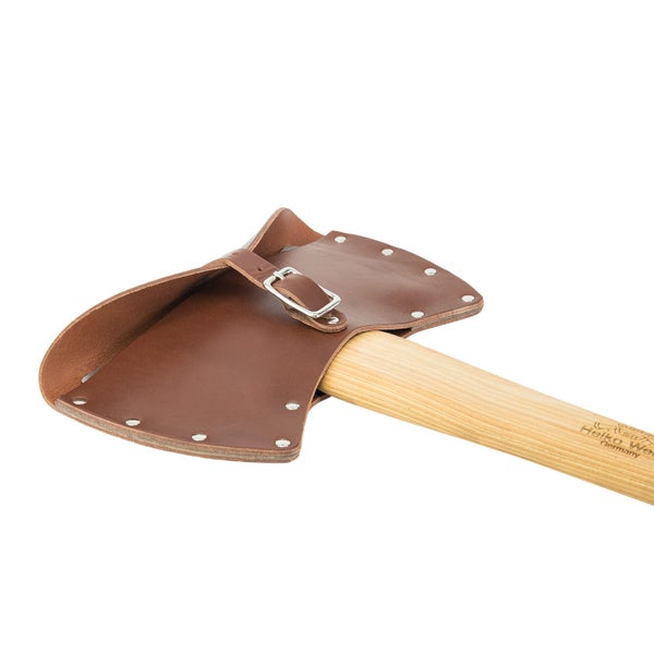 Axtkopfschutz aus Leder mit Schnalle für Helko Werk Axt mit Holzstiel