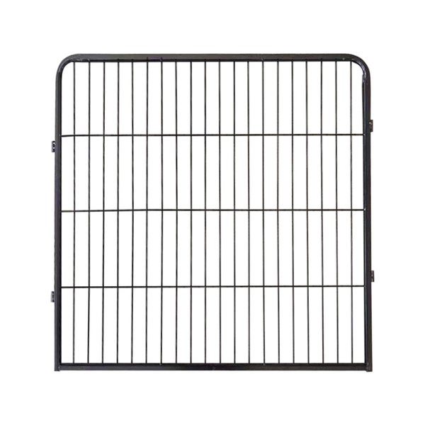 Home Deluxe - Welpenauslauf BARKI - 80 x 80 cm, 8-Teilig, Farbe: Schwarz, inkl. Türverriegelung, abgerundete Ecken und Kanten I Welpenspielplatz Welpenfreilauf