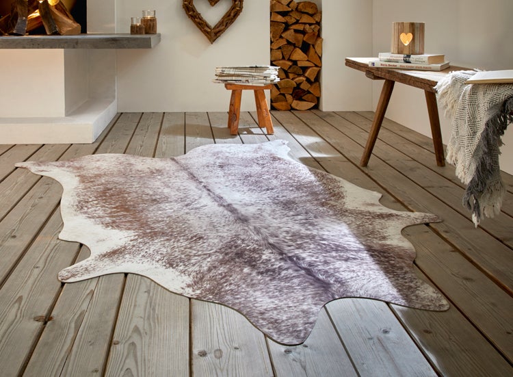 FRANK FLECHTWAREN | Teppich Kuhfell, POLYESTER, 130 x 155 cm