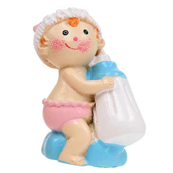 Dekorative Babyfigur mit Milchflasche