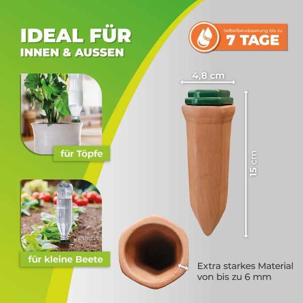 Tonkegelbewässerung Hydro Classic für 1 L Pet-Flaschen