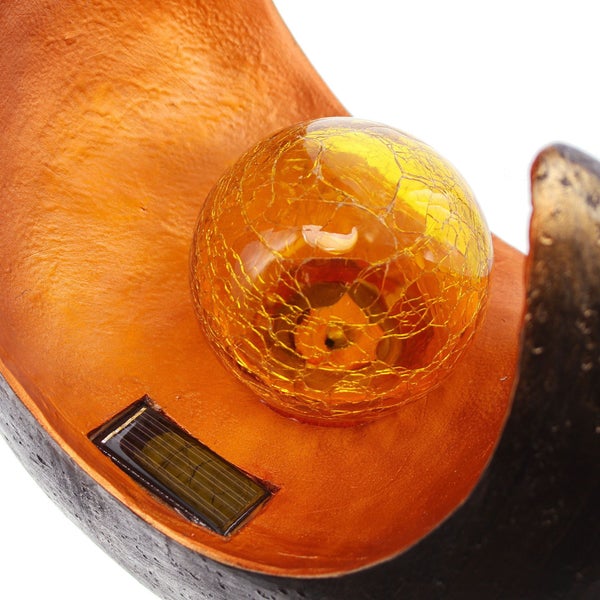 FRANK FLECHTWAREN | Solardeko Flamme, KUNSTSTOFF, 25 x 13 x 44 cm, für den Außenbereich geeignet