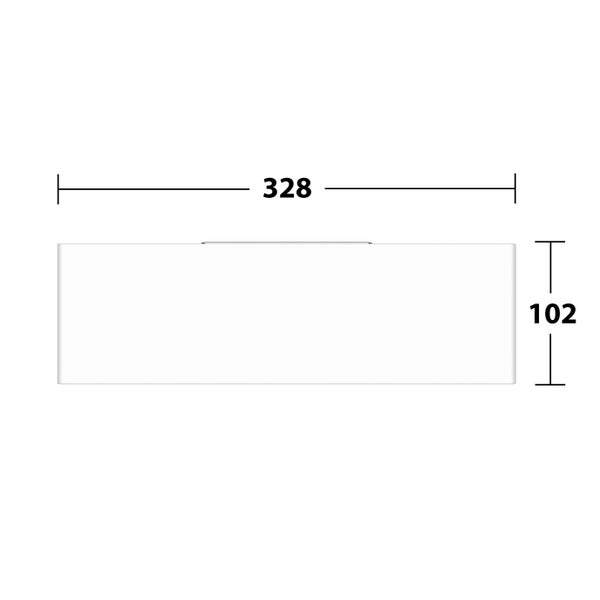 KEUCO Rose Duschablage 32,8 cm, zum Kleben/Schrauben, weiß matt