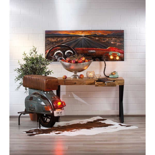Sideboard GILDE Dekoration Höhe 79cm Breite 120cm naturfarben, schwarz Mangoholz