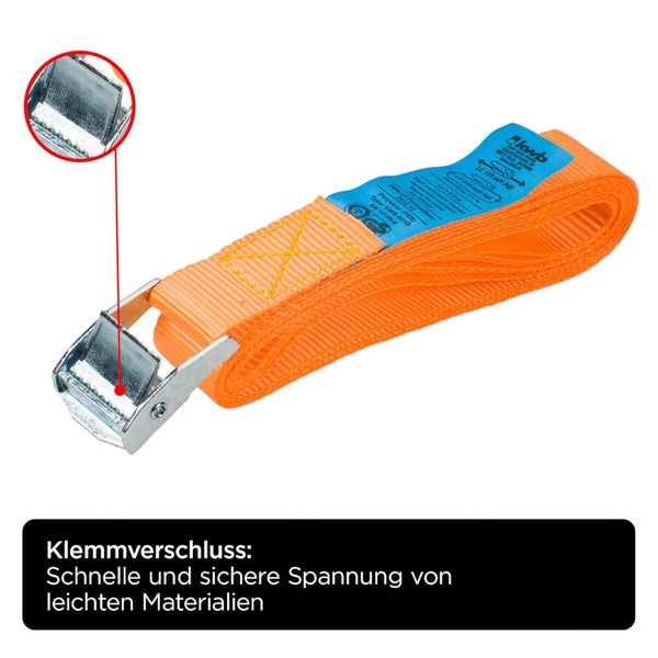 9-teiliges kwb Spanngurt-Set zur Ladungssicherung. Enthält Zurrgurte, Ratschen-Spanngurte, Gepäck-Spanner, Warnflagge. TÜV-geprüft, robust, für PKW, Transporter, LKW und Dachboxen geeignet