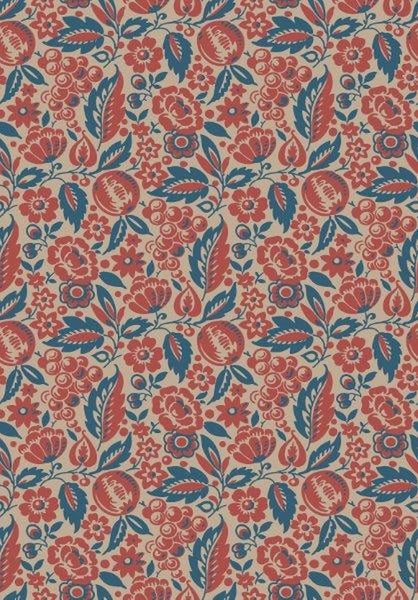 Borastapeter Tapete Blumen Rot - 53 cm x 10.05 m - 660572